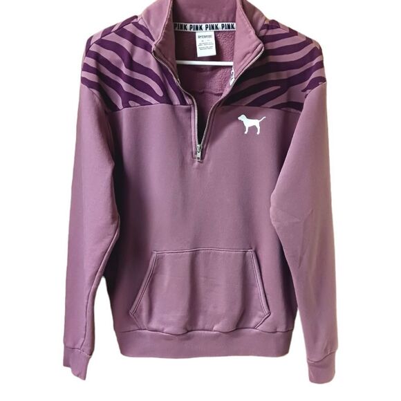 PINK VICTORIA SECRET Womens 1/2 Zip Pullover Sweatshirt. - Picture 4 of 11